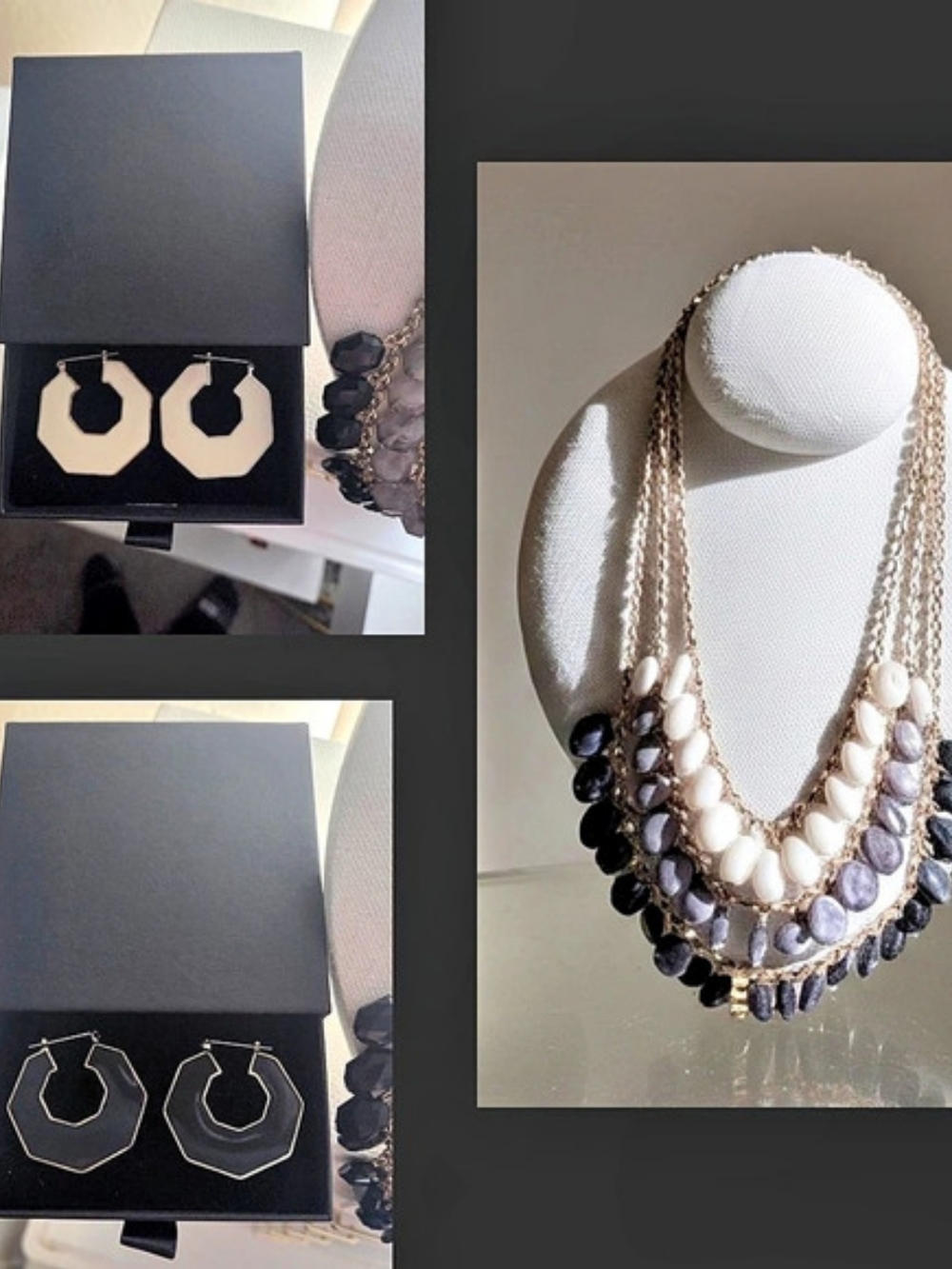 Gold & Black Jewelry Set - EUC